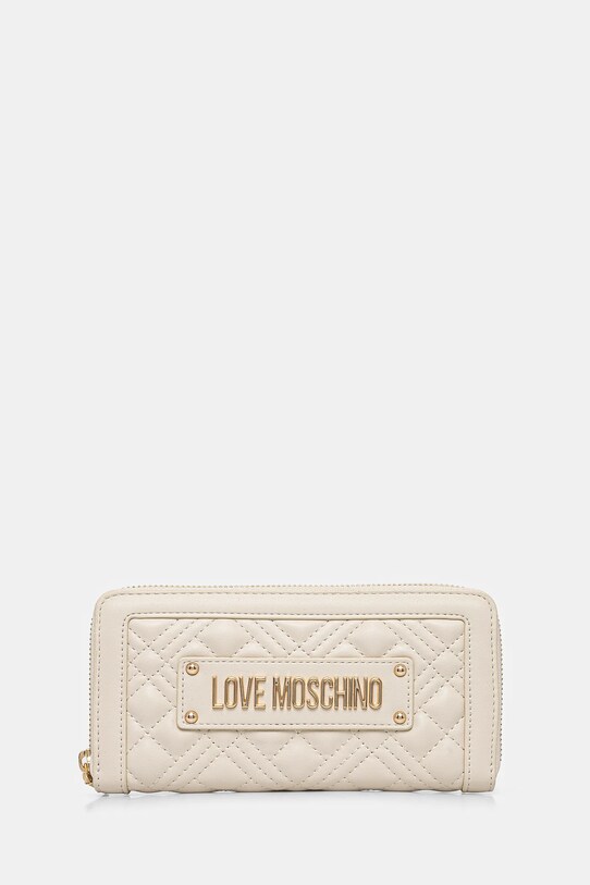 Πορτοφόλι Love Moschino απομίμηση λείου δέρματος μπεζ JC5600PP0MLA0110