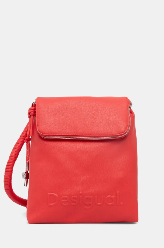 Σακίδιο πλάτης Desigual HALF HAMPTON CORAL απομίμηση λείου δέρματος πορτοκαλί 25SAKP52