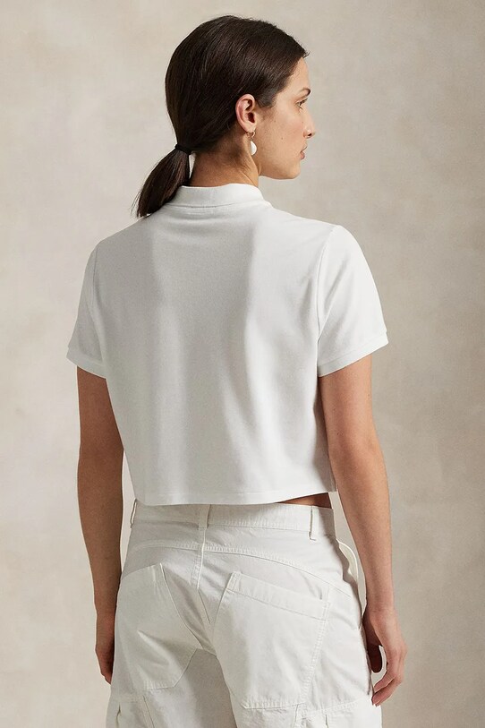 Βαμβακερό μπλουζάκι πόλο Polo Ralph Lauren 211965104 λευκό SS25