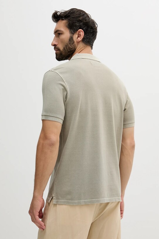 Βαμβακερό μπλουζάκι πόλο Marc O'Polo 522226653000 πράσινο SS25