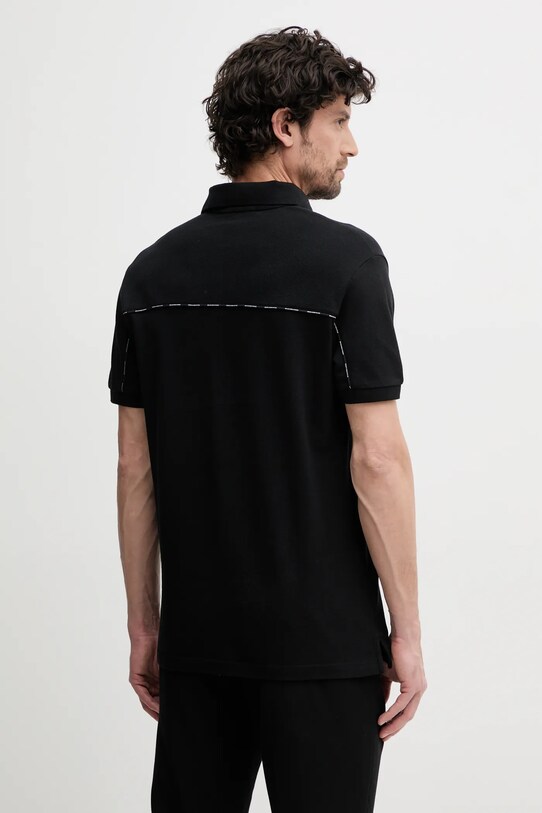 Ρούχα Βαμβακερό μπλουζάκι πόλο Versace Jeans Couture 78GAG623.J0003 μαύρο