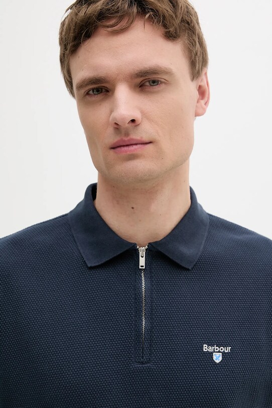 Βαμβακερό μπλουζάκι πόλο Barbour Hingham Polo Shirt σκούρο μπλε MML1458