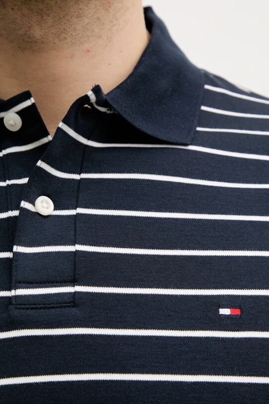 Βαμβακερό μπλουζάκι πόλο Tommy Hilfiger MW0MW39994 σκούρο μπλε