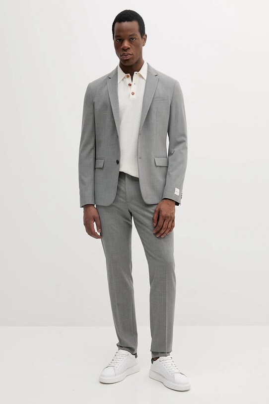 Βαμβακερό μπλουζάκι πόλο Sisley 1094S300M μπεζ SS25