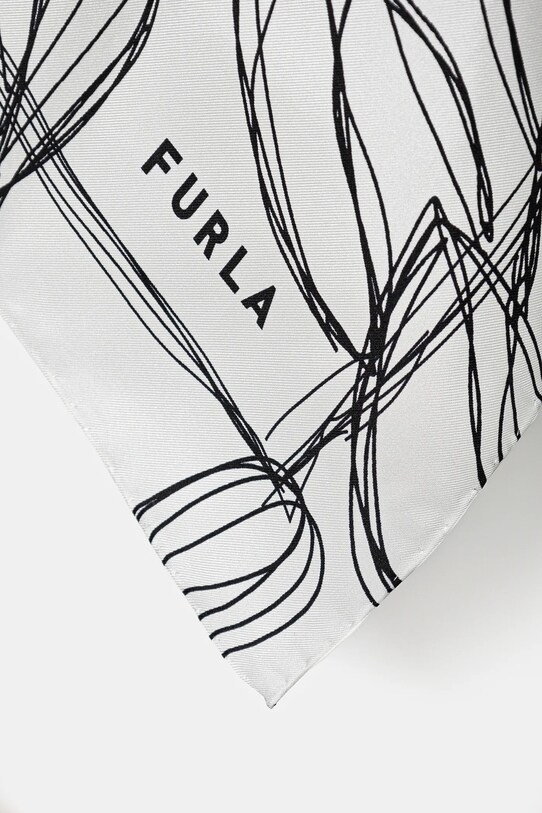 Μεταξωτό φουλάρι Furla WT00021.BX3591.1704S λευκό SS25