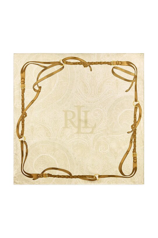 Μεταξωτό φουλάρι Lauren Ralph Lauren ύφασμα μπεζ 454972544