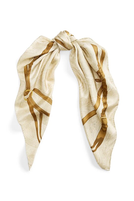 Μεταξωτό φουλάρι Lauren Ralph Lauren 454972544 μπεζ SS25