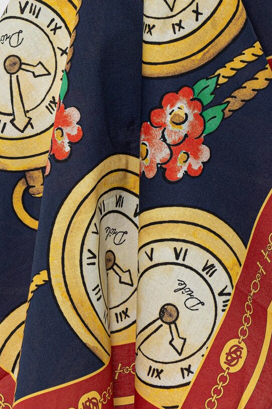 Βαμβακερό κασκόλ Drôle de Monsieur Le Foulard Gousset G.BA012.CO128.NY κόκκινο SS25