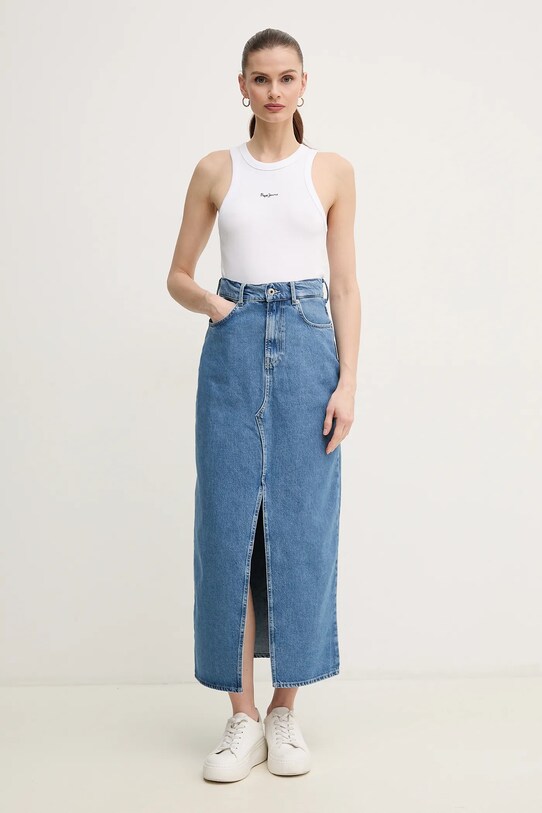 Τζιν φούστα Pepe Jeans MAXI SKIRT HW PL901185ND3R μπλε SS25