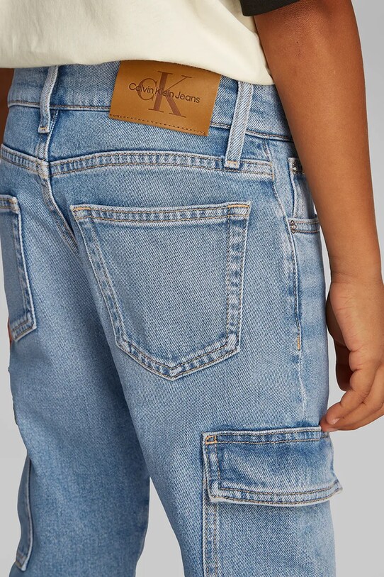 Τζιν παντελόνι Calvin Klein Jeans CARGO DAD μπλε IB0IB02477.PPYA