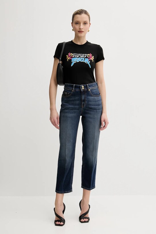 Τζιν παντελόνι Versace Jeans Couture 78HAB5T0.DW009VF1 σκούρο μπλε SS25