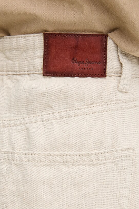 Τζιν με μείγμα από λινό Pepe Jeans WIDE LEG JEANS UHW JAIMY μπεζ PL204740TC9