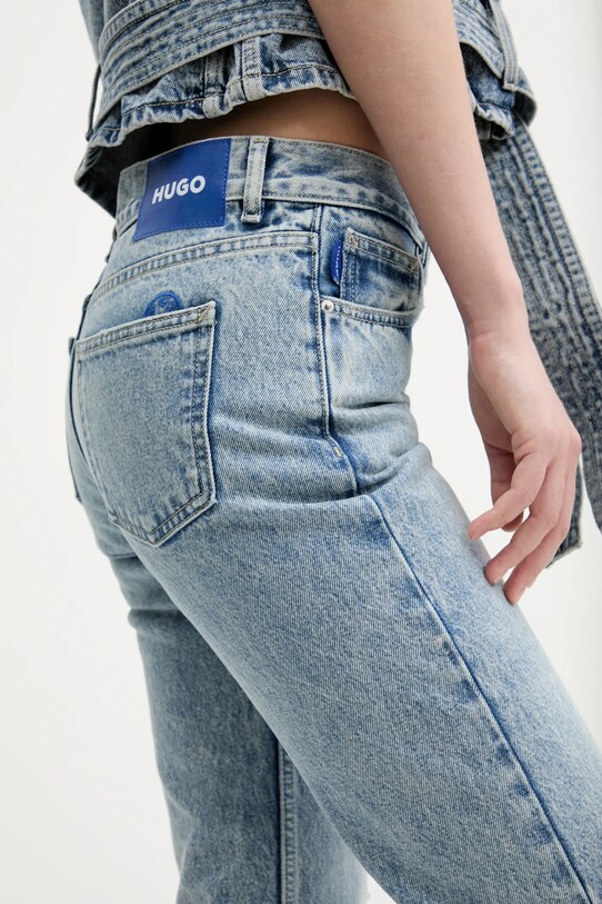 Βαμβακερό τζιν Hugo Blue μπλε 50537425