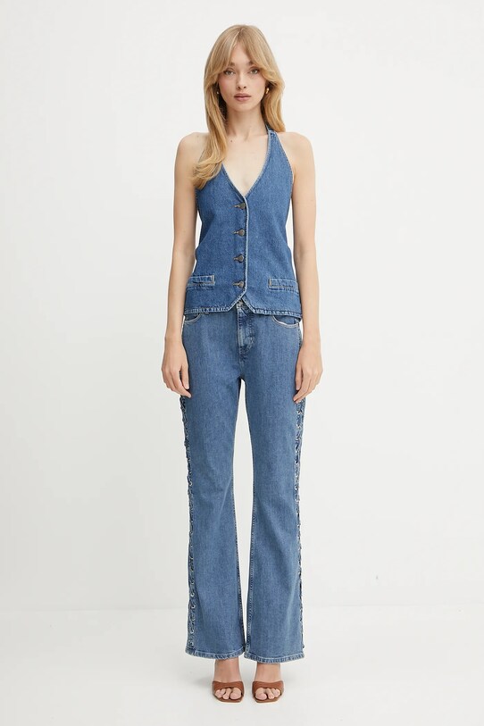 Τζιν παντελόνι Guess W5GA1E.D4H7C μπλε SS25