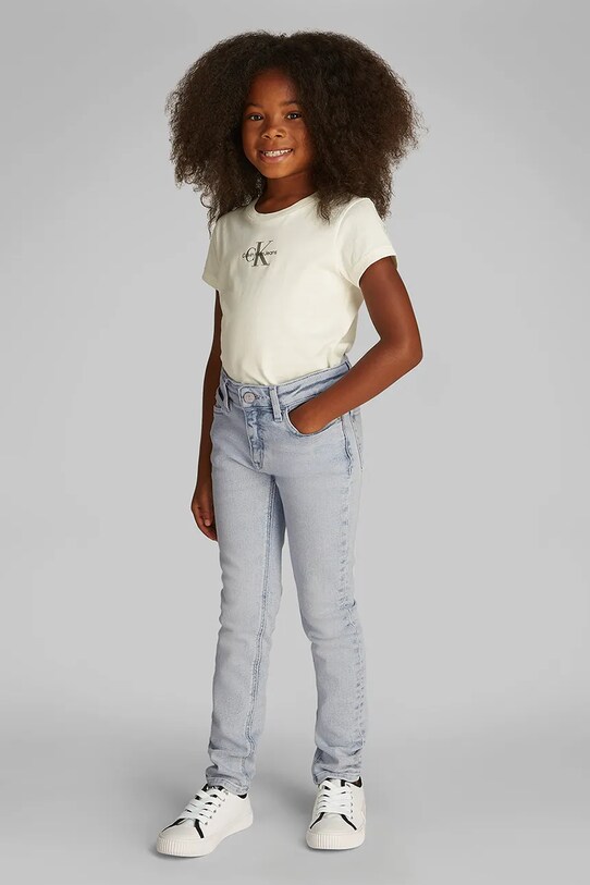Τζιν παντελόνι Calvin Klein Jeans MR SKINNY Planet friendly μπλε IG0IG02946.128.176.PPYA
