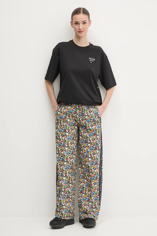 Βαμβακερό παντελόνι adidas Originals Liberty JC7787 σκούρο μπλε SS25