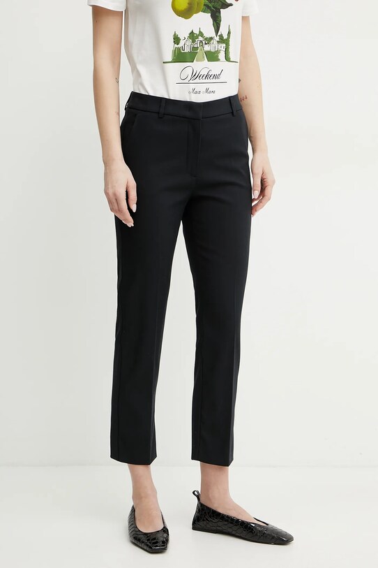 Παντελόνι Weekend Max Mara με ελαστάν μαύρο 2515131021600
