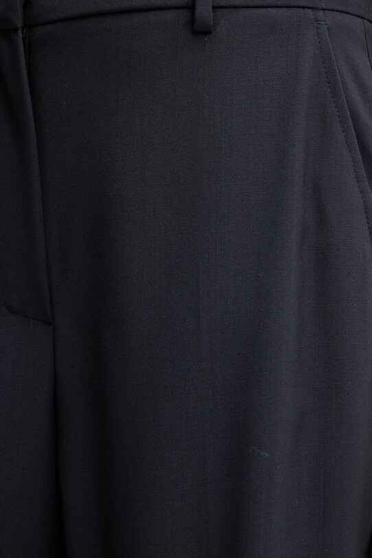 Μάλλινα παντελόνια Weekend Max Mara σκούρο μπλε 2515131041600