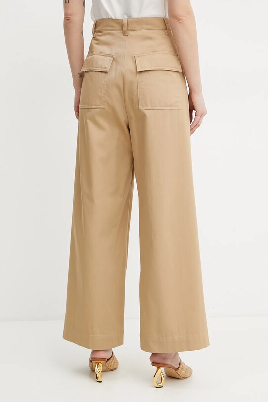Ρούχα Βαμβακερό παντελόνι Weekend Max Mara 2515131121600 μπεζ