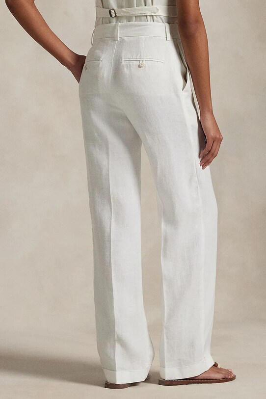 Ρούχα Λινό παντελόνι Polo Ralph Lauren 211935401 λευκό