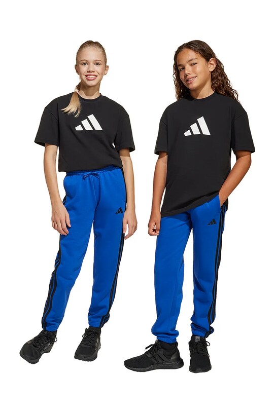 Παιδικό φούτερ adidas πλεκτό ύφασμα μπλε JJ3541