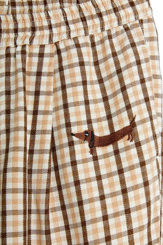 Παιδικό παντελόνι Mini Rodini Gingham μπεζ 2523016113