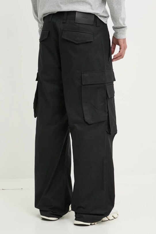 Ρούχα Βαμβακερό παντελόνι PURPLE BRAND WOVEN CARGO PANT P527.WCBB125 μαύρο