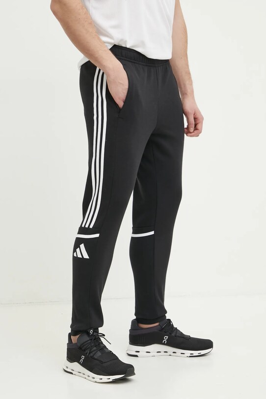 Παντελόνι φόρμας adidas Performance Squad 25 πλεκτό ύφασμα μαύρο JE2765