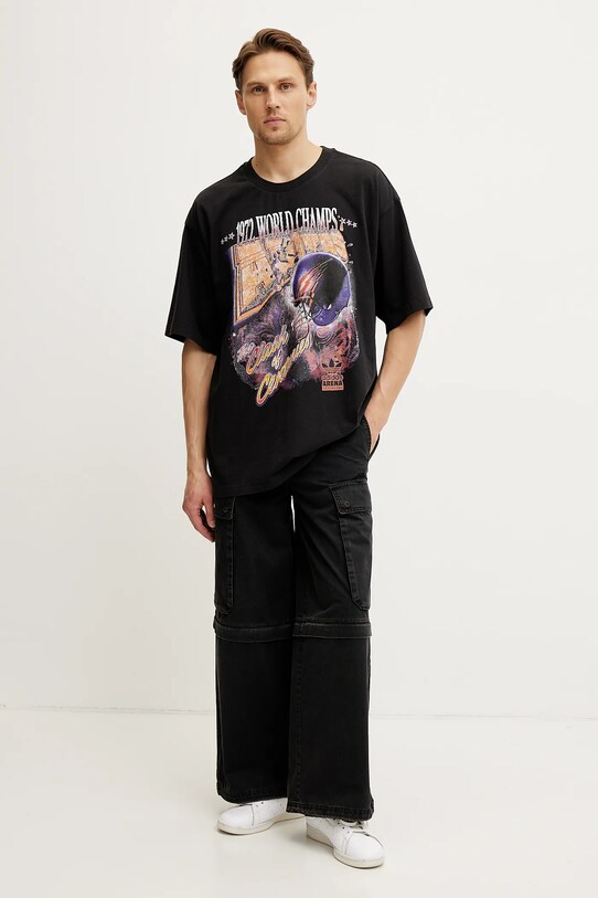 Βαμβακερό παντελόνι adidas Originals CARGO PANTS JY6293 μαύρο SS25