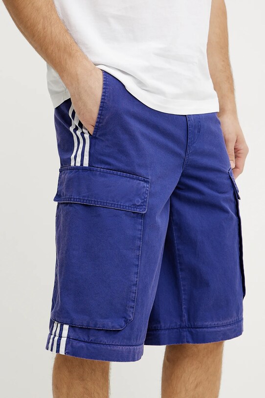 Βαμβακερό παντελόνι adidas Originals CARGO PANTS μωβ JY6294