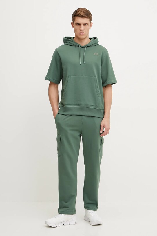 Βαμβακερό παντελόνι The North Face NF0A8C2YHCH1 πράσινο SS25