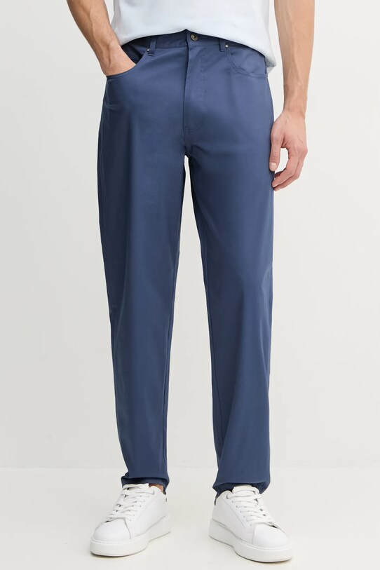 Παντελόνι Barbour Lightweight Stretch Regular Fit Chino με ελαστάν σκούρο μπλε MTR0758