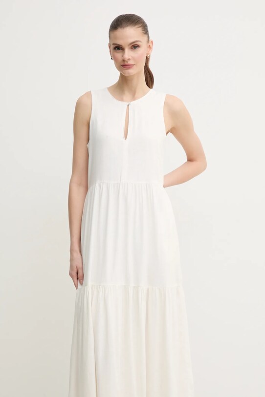 Λινό φόρεμα Dkny μπεζ DJ5D9059