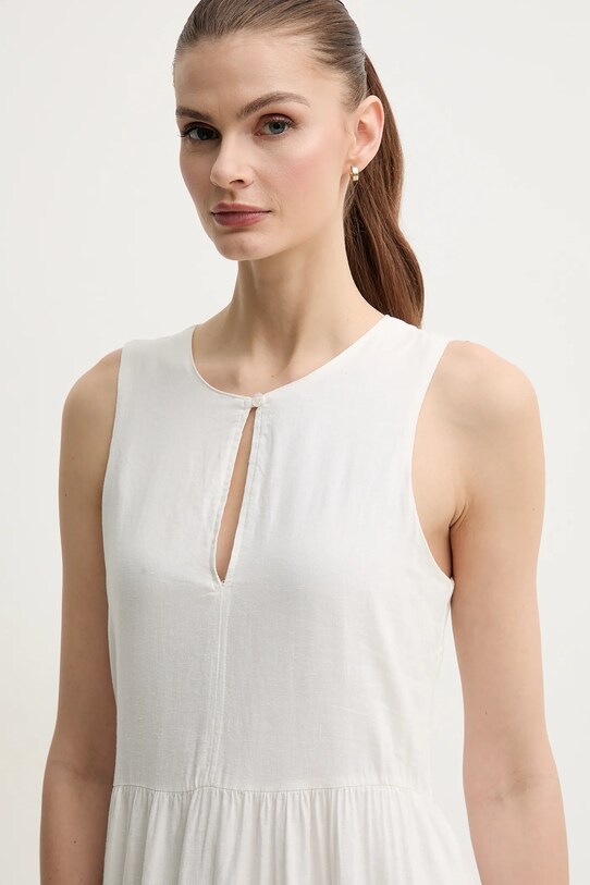 Λινό φόρεμα Dkny DJ5D9059 μπεζ