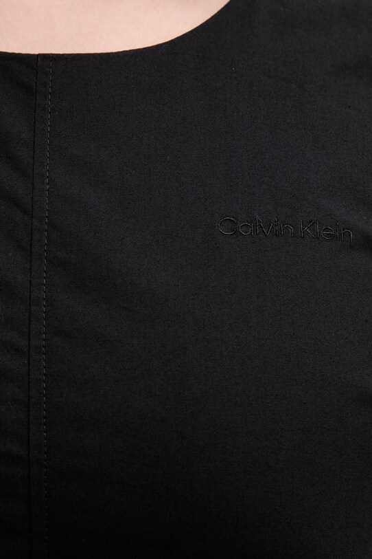 Βαμβακερό φόρεμα Calvin Klein Jeans LV047AB000 μαύρο