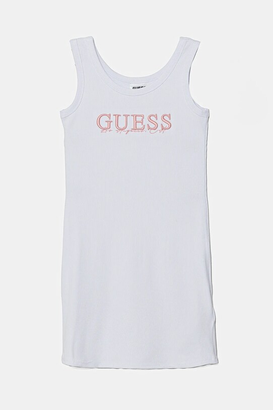 Παιδικό φόρεμα Guess απλικέ λευκό J5GK39.K8RT2.PPYA