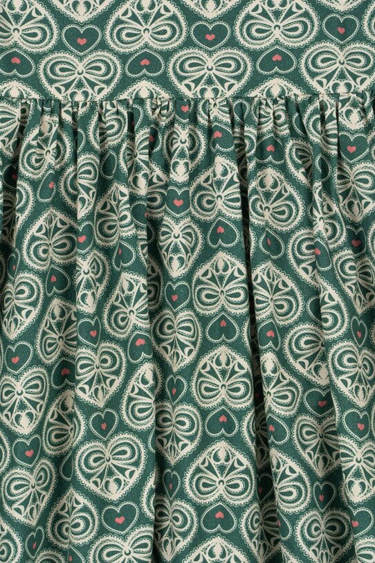 Παιδικό βαμβακερό φόρεμα Konges Sløjd COEUR LACE DRESS GOTS KS102650 τιρκουάζ