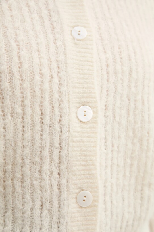 Ζακέτα από μίγμα μαλλιού A.P.C. cardigan milo WPABE.F22246 μπεζ