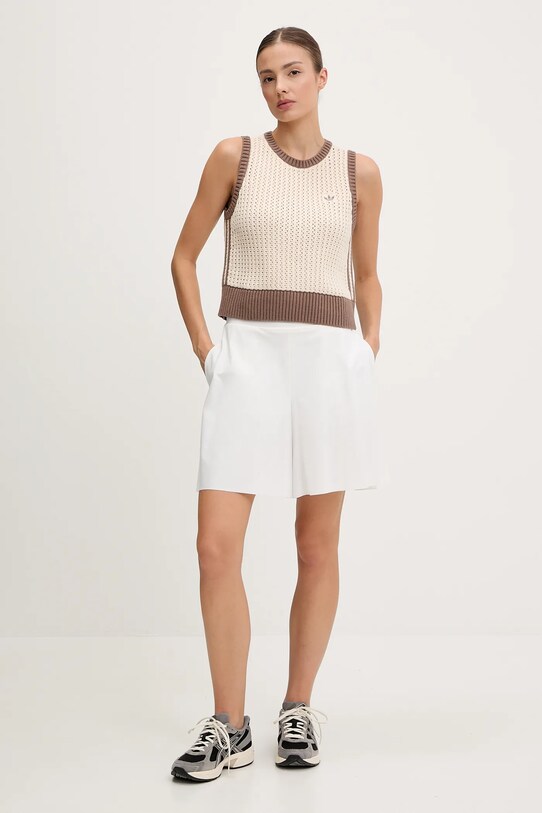 Γιλέκο adidas Originals KNITTED VEST JD0904 μπεζ SS25