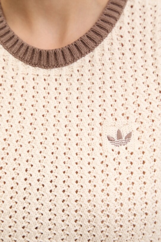 Γιλέκο adidas Originals KNITTED VEST JD0904 μπεζ