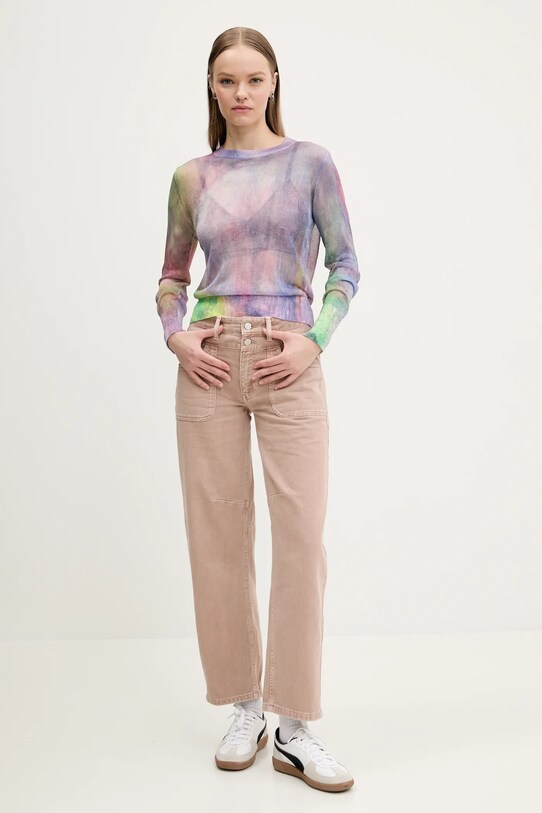 Πουλόβερ Desigual BOGEN 25SWJF24 μωβ SS25