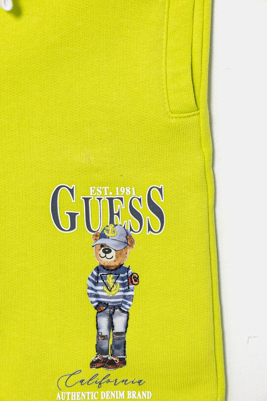 Αγορίστικα Παιδικό βαμβακερό σορτς Guess N5RD03.KAD74.PPYA πράσινο