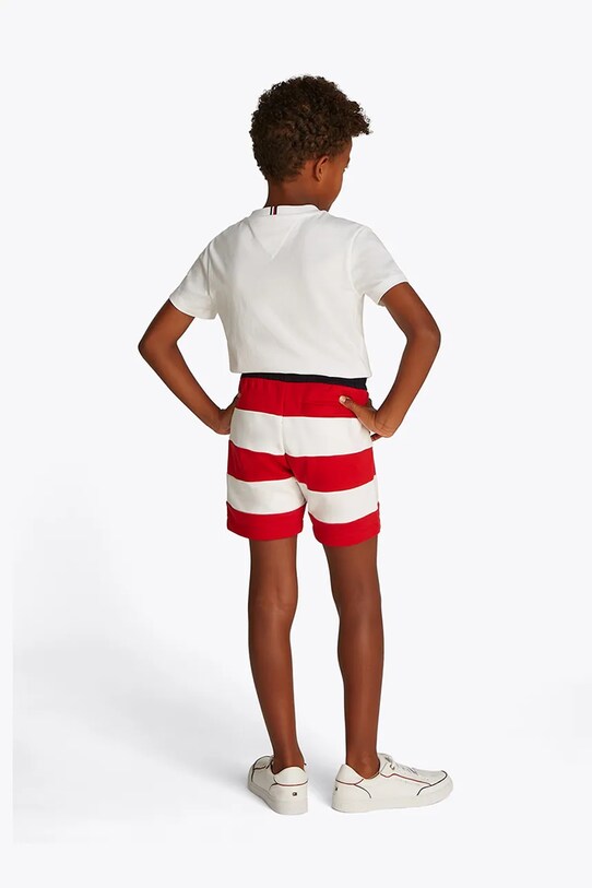 Παιδικό σορτς Tommy Hilfiger KB0KB09470.116.122.PPYA κόκκινο
