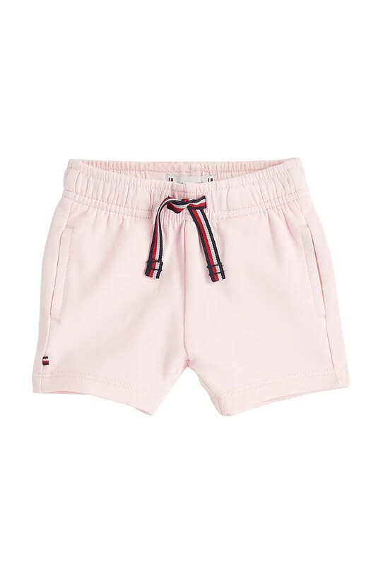 Σορτς μωρού Tommy Hilfiger με ελαστάν ροζ KN0KN02026.PPYA