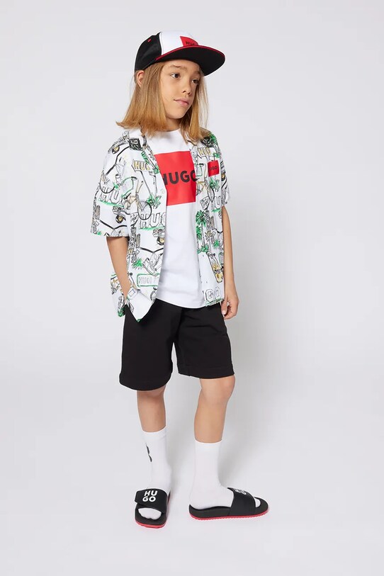 Παιδικό σορτς HUGO casual μαύρο G00364.102.108