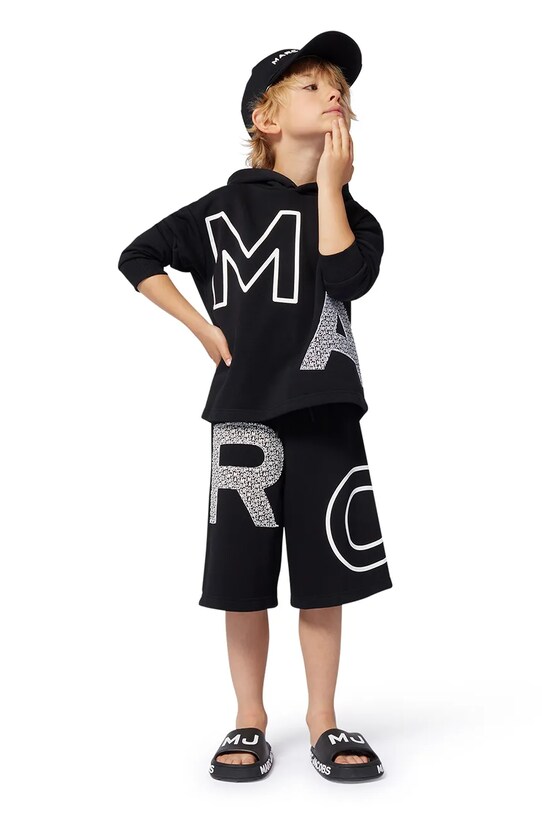 Παιδικό σορτς Marc Jacobs πλεκτό ύφασμα μαύρο W60483.156