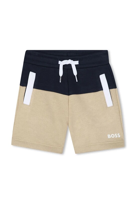 Σορτς μωρού BOSS με μοτίβο μπεζ J52085.86.94