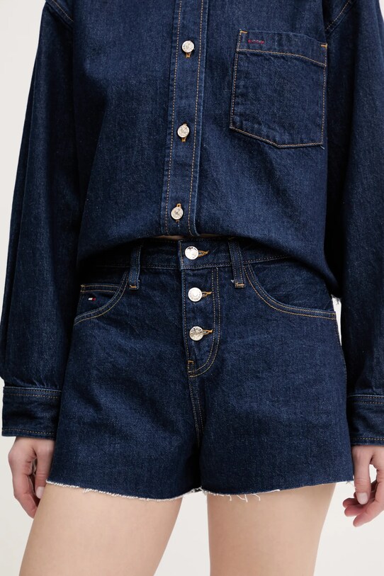 Τζιν σορτς Tommy Jeans βαμβάκι σκούρο μπλε DW0DW20094