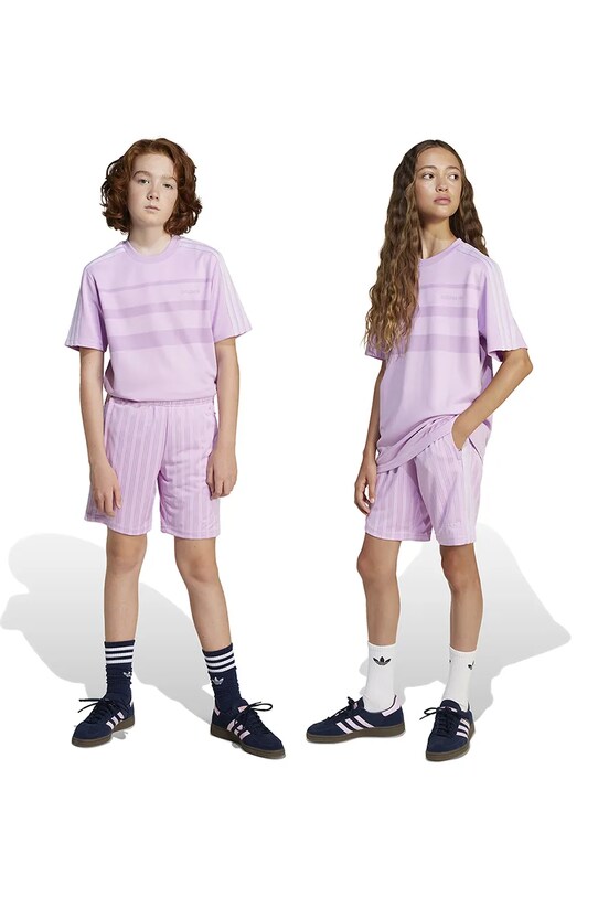 Παιδικό σορτς adidas Originals με μοτίβο μωβ JC9044