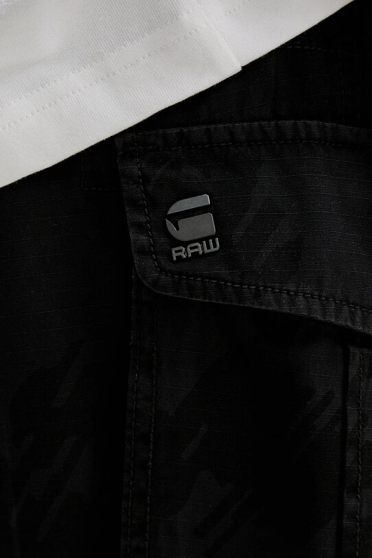 Βαμβακερό σορτσάκι G-Star Raw D08566.D955 μαύρο
